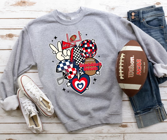 Retro Football New Navy Red-DTF