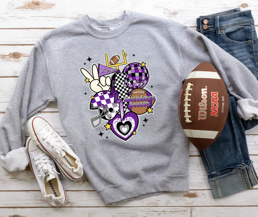 Retro Football New Purple-DTF