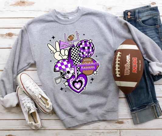 Retro Football New Purple 2-DTF