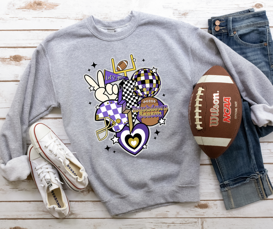 Retro Football New Purple Gold-DTF