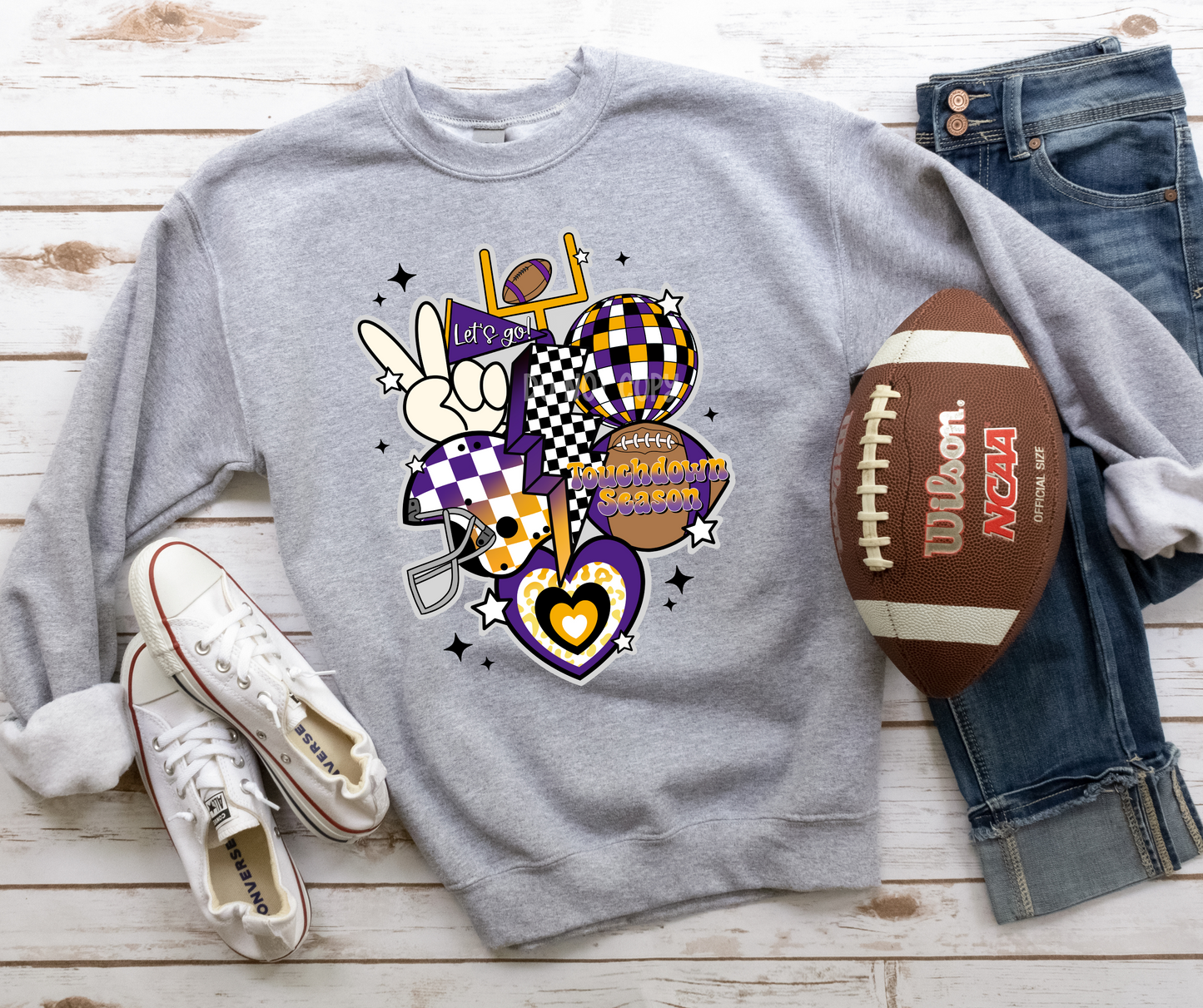 Retro Football New Purple Yellow-DTF