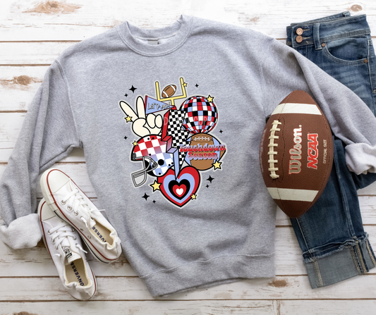 Retro Football New Red Blue-DTF