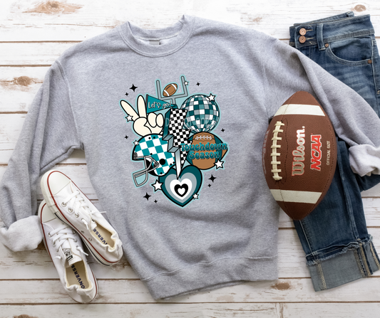 Retro Football New Teal-DTF