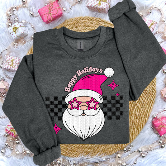 Retro Santa Happy Holidays-DTF