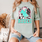 Rodeo bull bucking cow print back-DTF