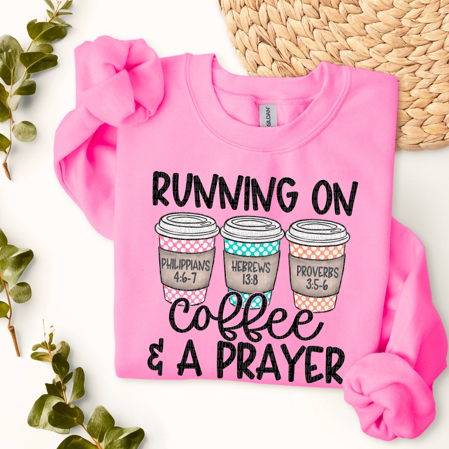 Running On Coffee Prayer-DTF