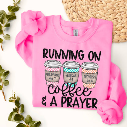 Running On Coffee Prayer-DTF