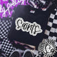 Saints Black And White Polka Dot Faux Stitch - DTF