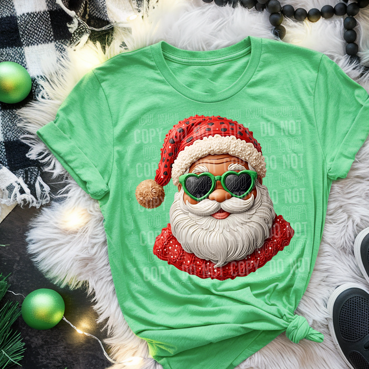 Santa Faux Green Glasses - DTF&UV