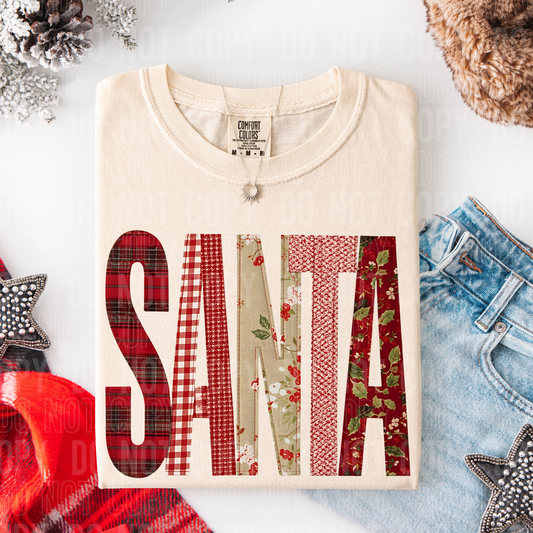 SANTA PATCH CHRISTMAS-DTF&UV