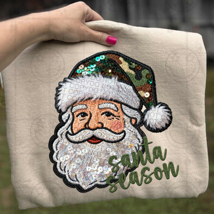 SANTA SEASON CAMO SANTA  -DTF&UV