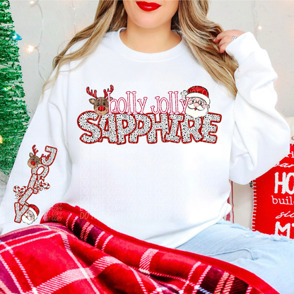 Holly Jolly Mascot Comes with Sleeve (DROPDOWN)-DTF&UV