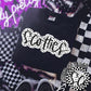 Scotties Black And White Polka Dot Faux Stitch - DTF