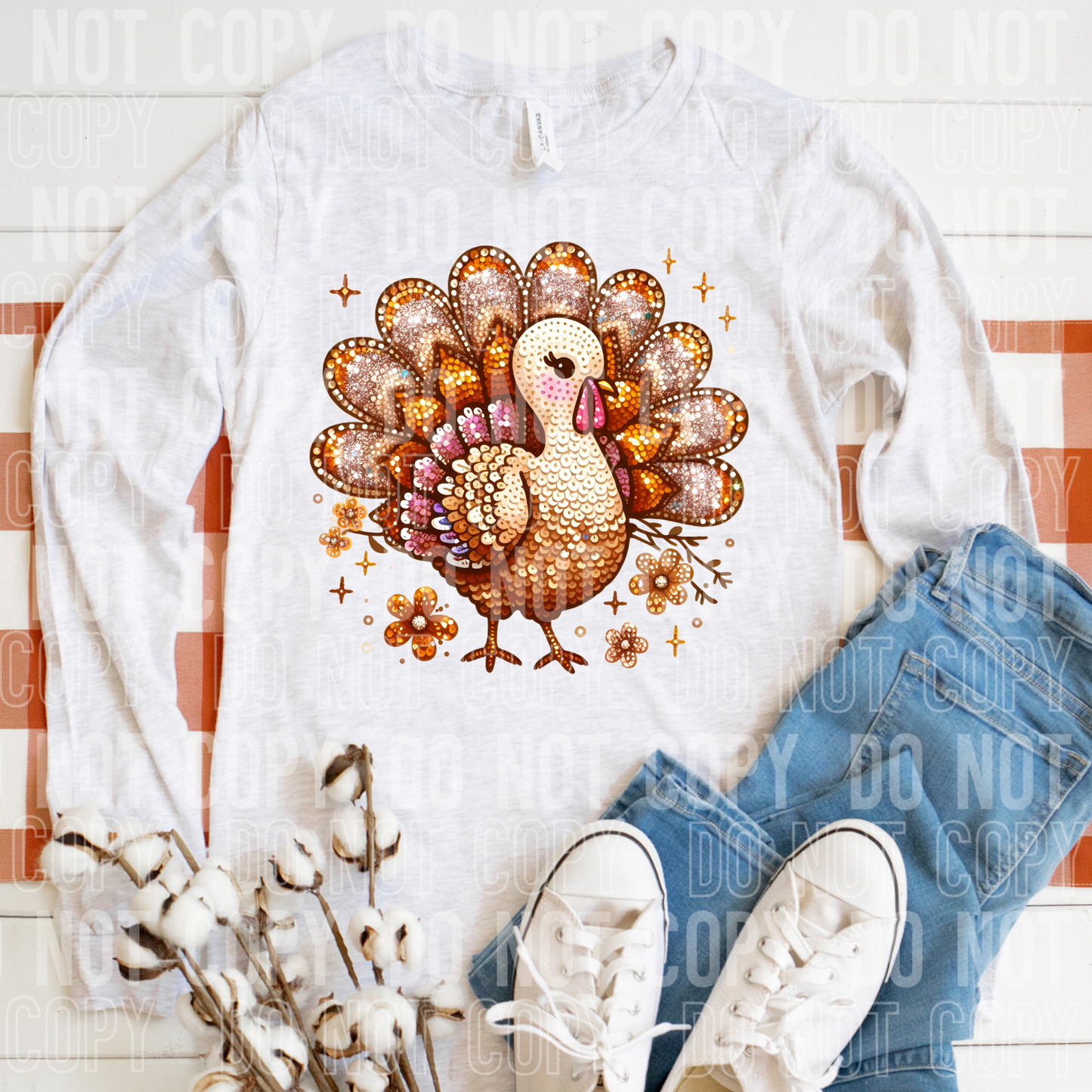 Faux Sequin Turkey-DTF