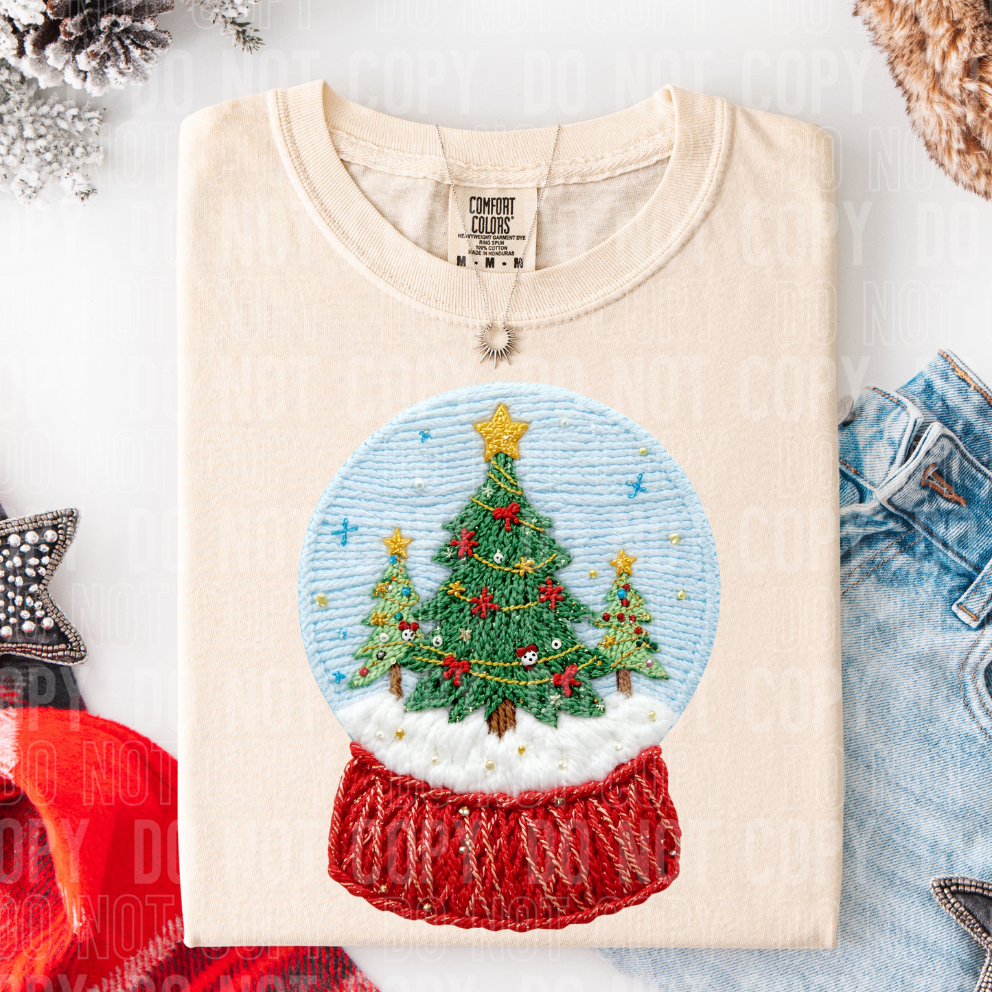 SNOW GLOBE FAUX YARN_ -DTF&UV