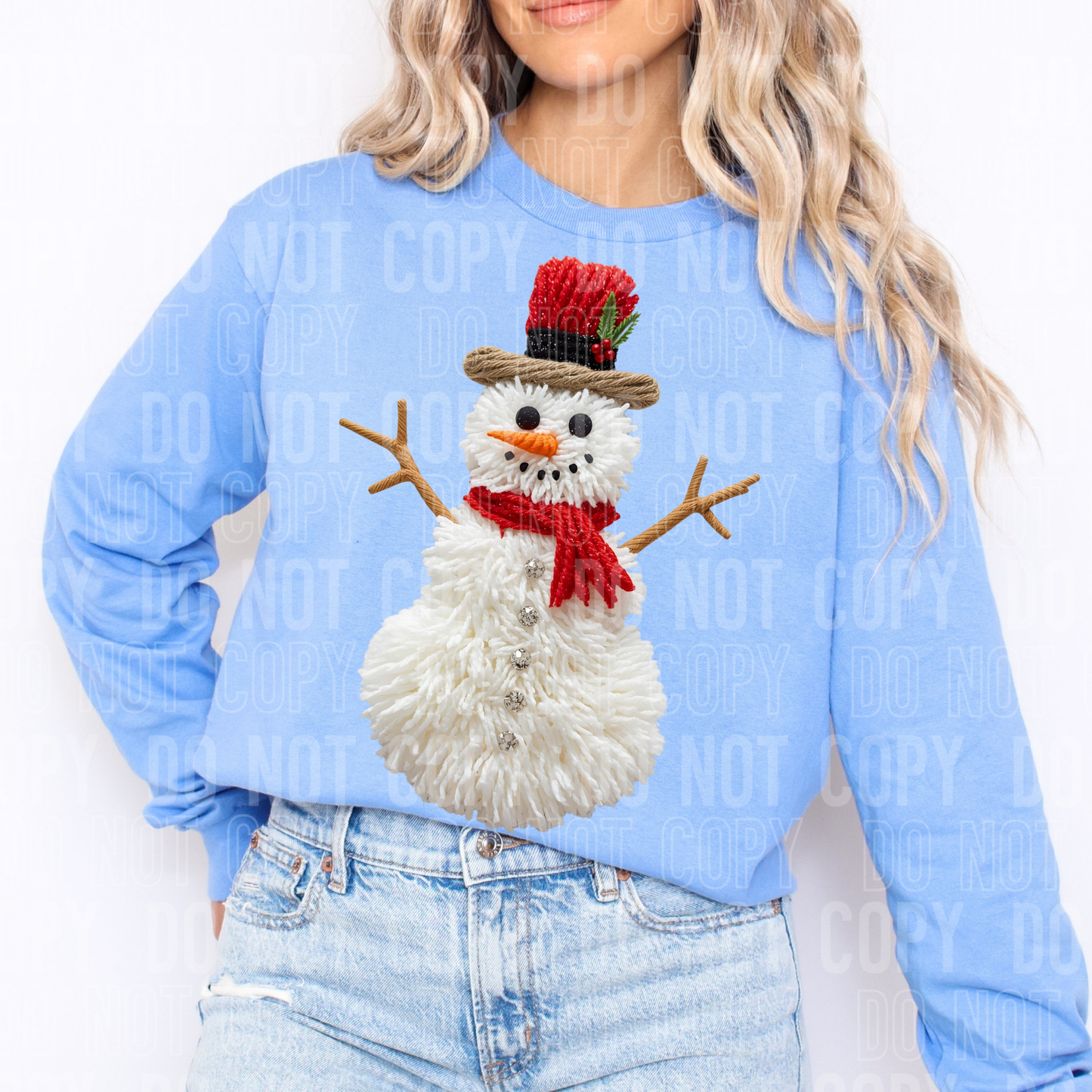SNOWMAN FAUX YARN -DTF&UV