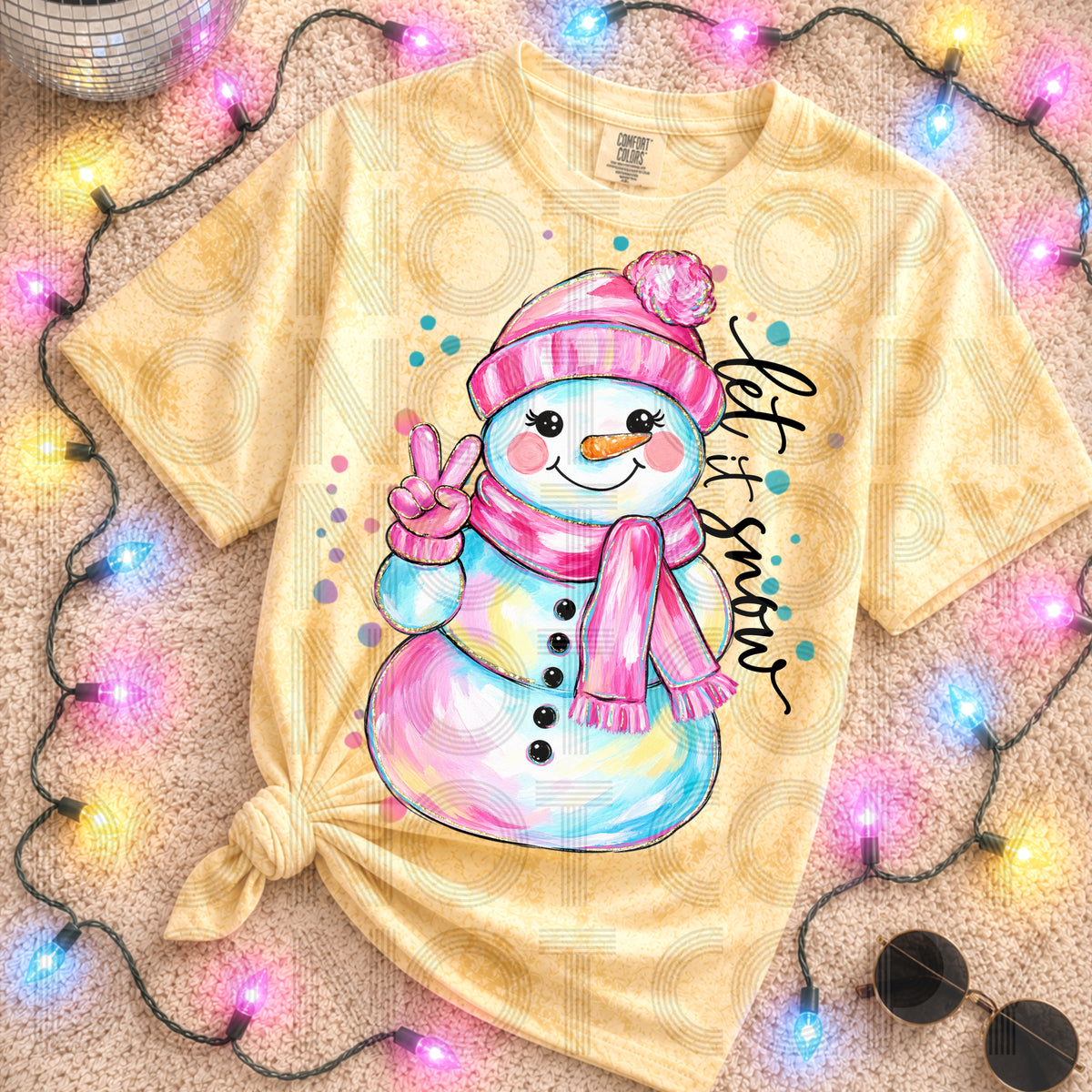 SNOWMAN LET IT SNOW  -DTF
