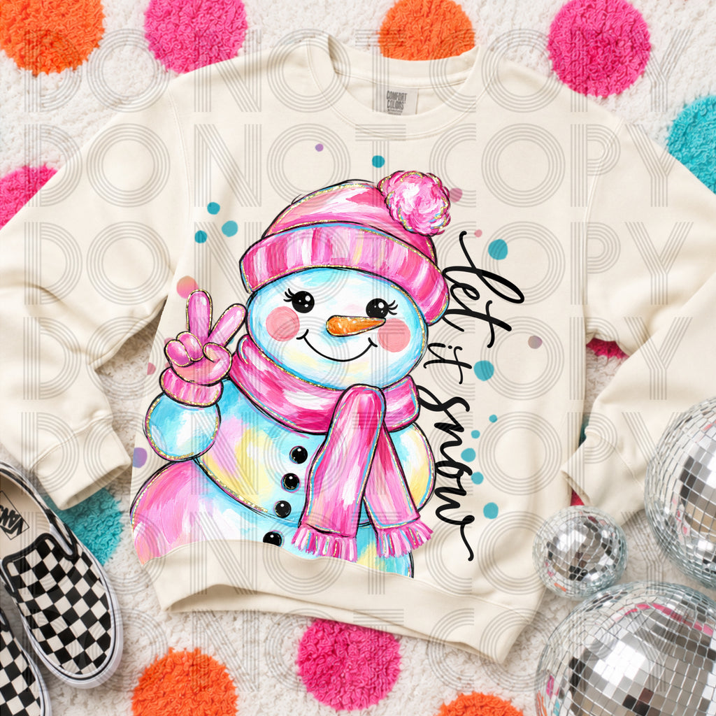 SNOWMAN LET IT SNOW  -DTF