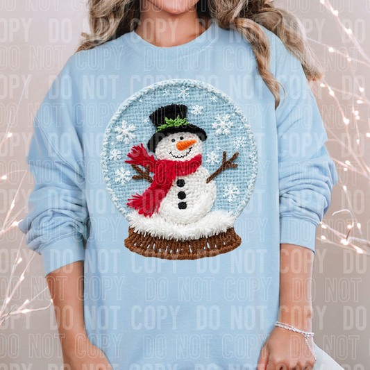 SNOWMAN SNOW GLOBE YARN-DTF&UV