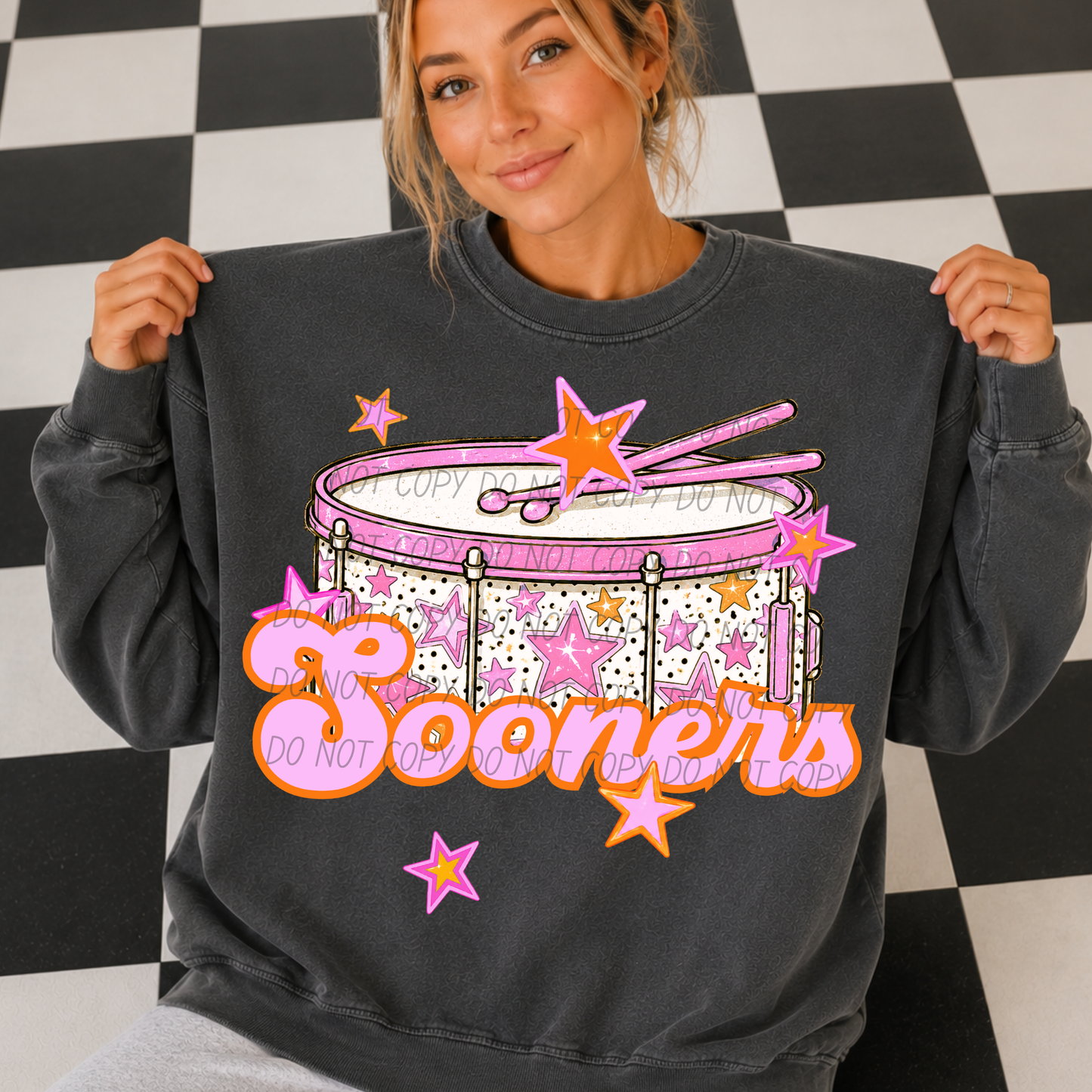 Band Pink Orange Stars Mascot (Dropdown)- DTF&UV