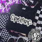 Spartans Black And White Polka Dot Faux Stitch - DTF