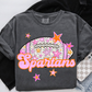Football Pink Orange Stars Mascot (Dropdown)- DTF&UV