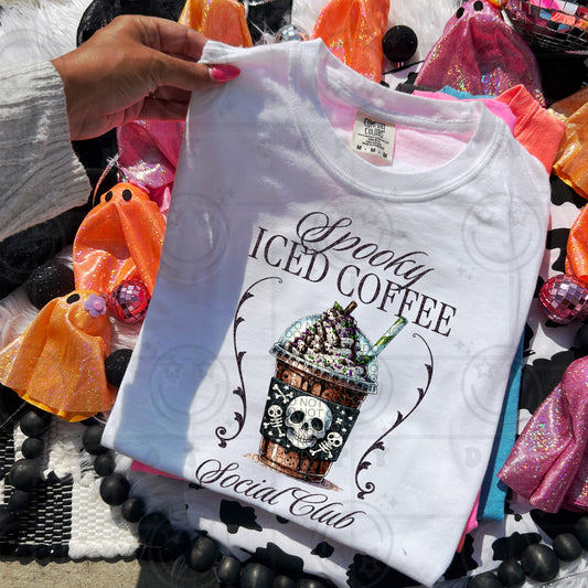 SPOOKY ICED COFFEE SOCIAL CLUB -DTF&UV
