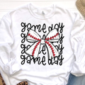 Stacked Baseball Game day bow-DTF&UV