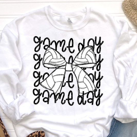 STACKED VOLLEYBALL Game day bow-DTF&UV