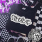 Steelers Black And White Polka Dot Faux Stitch - DTF