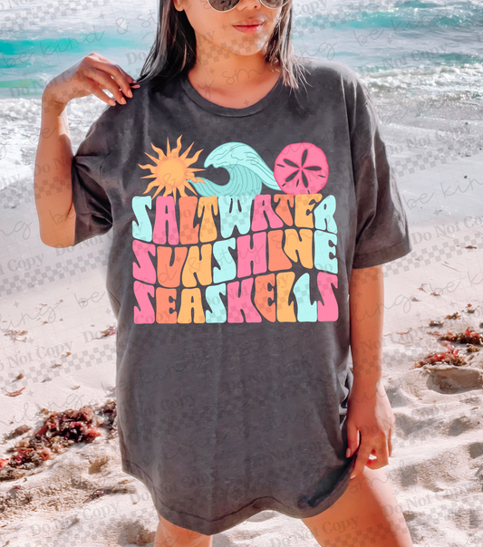 Saltwater sunshine sun shells -DTF