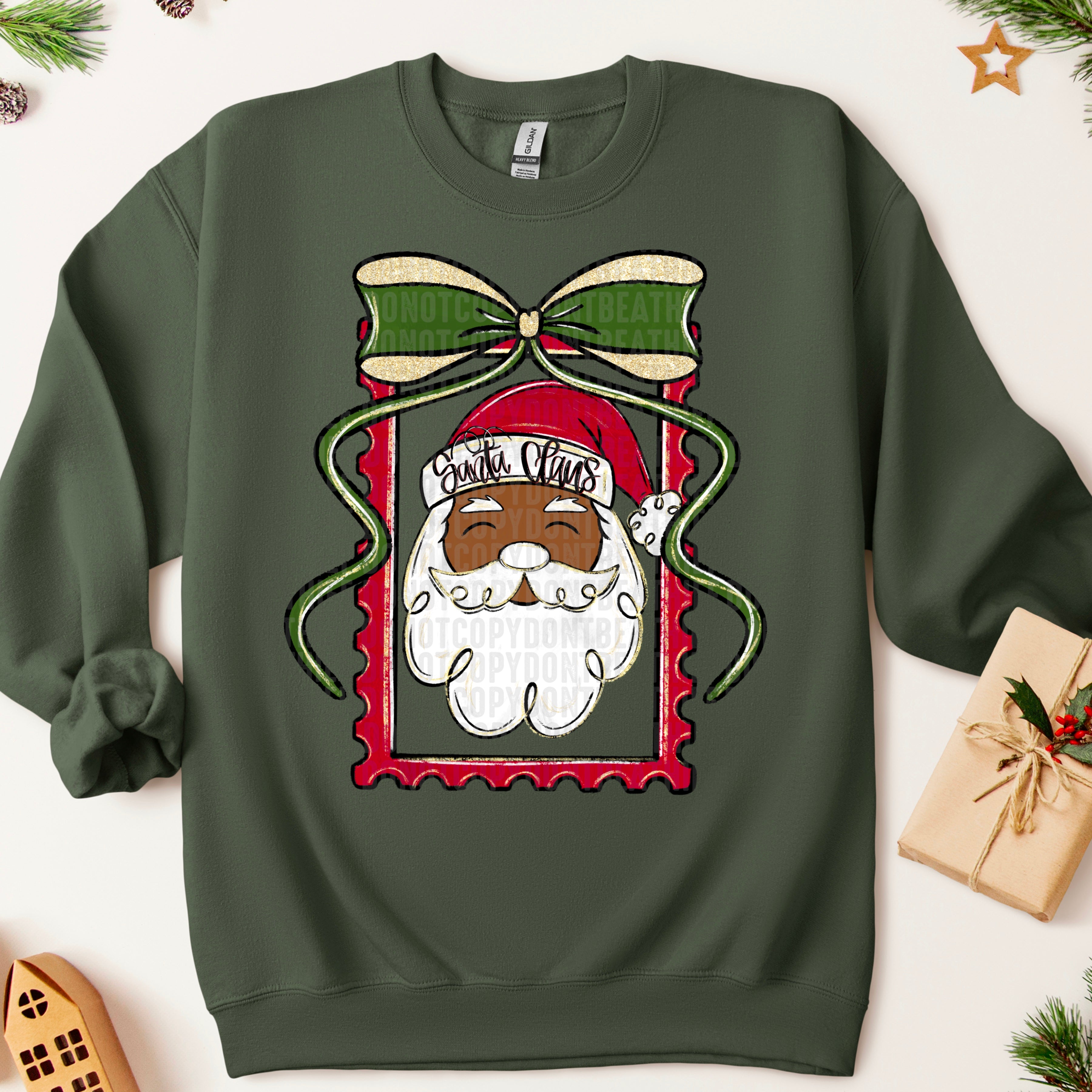 Santa Stamp(skin tones in dropdown) -DTF&UV – ABIDesignstore
