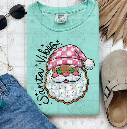 Santa vibes cookie Dark -DTF&UV