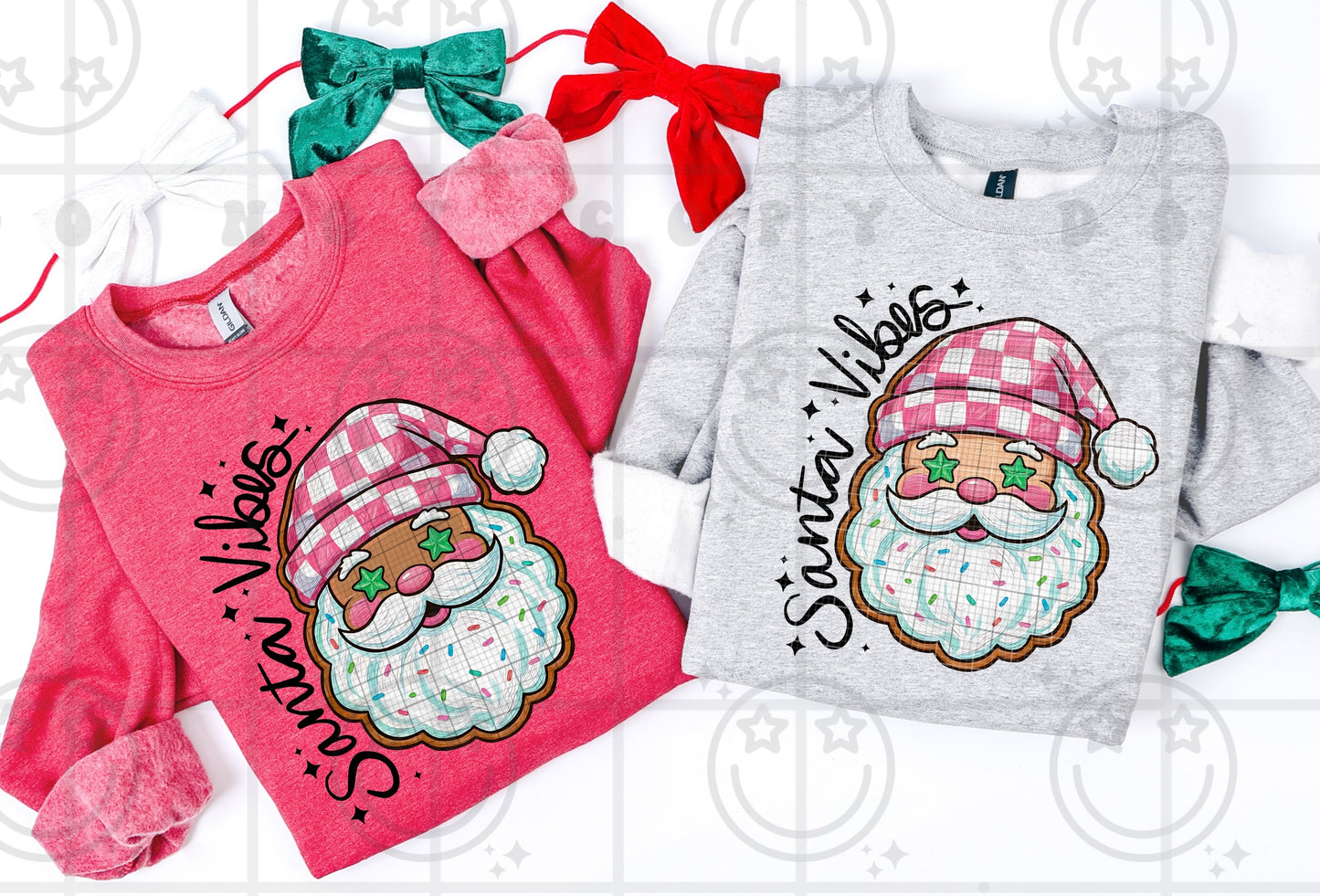 Santa vibes cookie Dark -DTF&UV