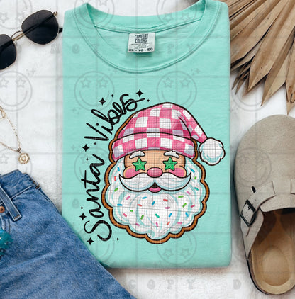 Santa vibes cookie Light -DTF&UV