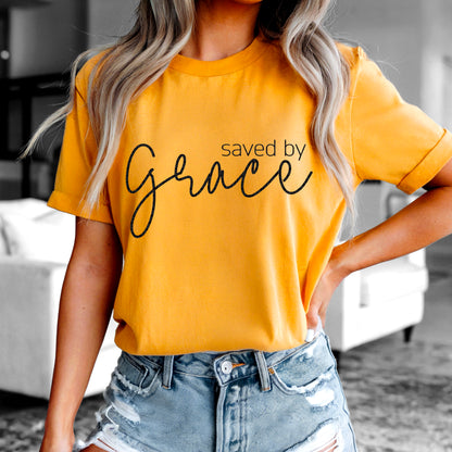 Saved by grace(black)-DTF