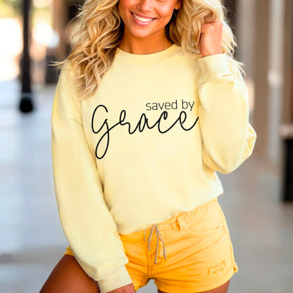 Saved by grace(black)-DTF