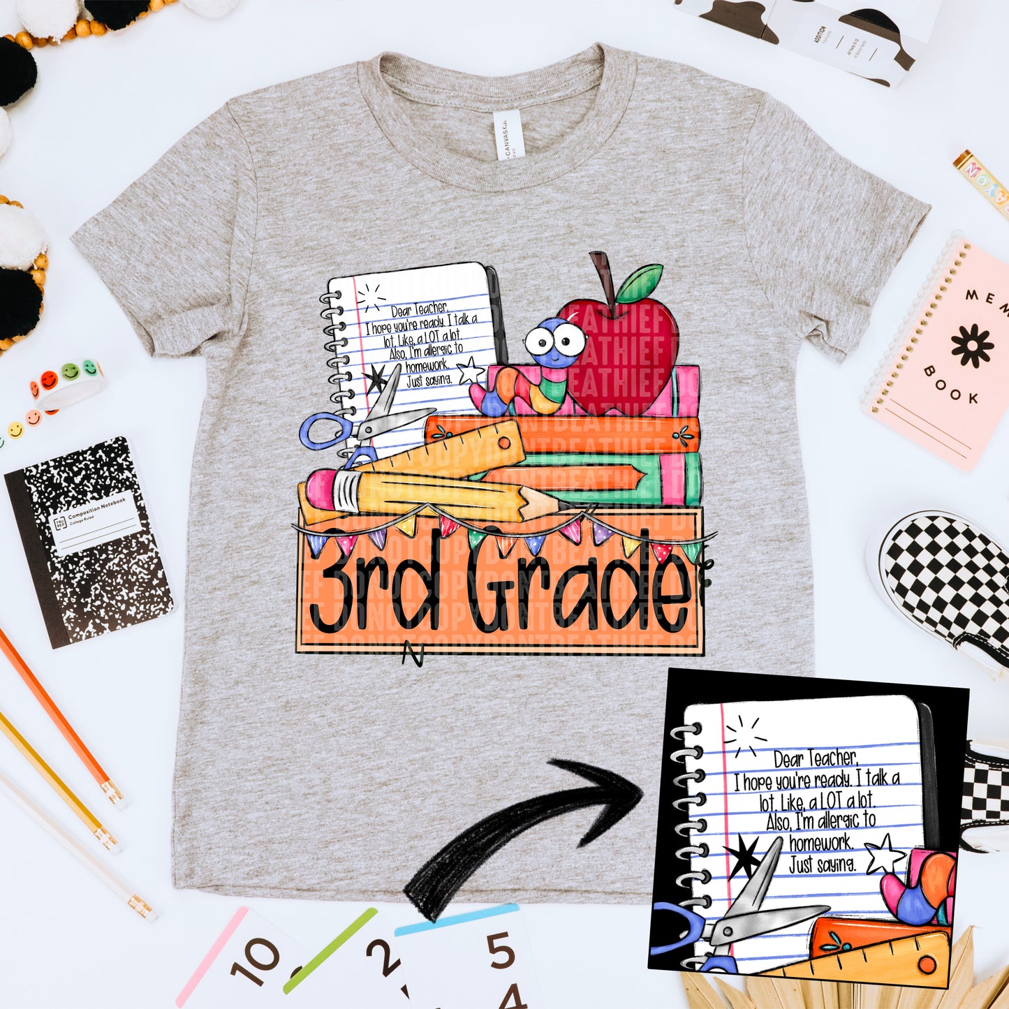 Books & Nameplate School (DROPDOWN) -DTF&UV