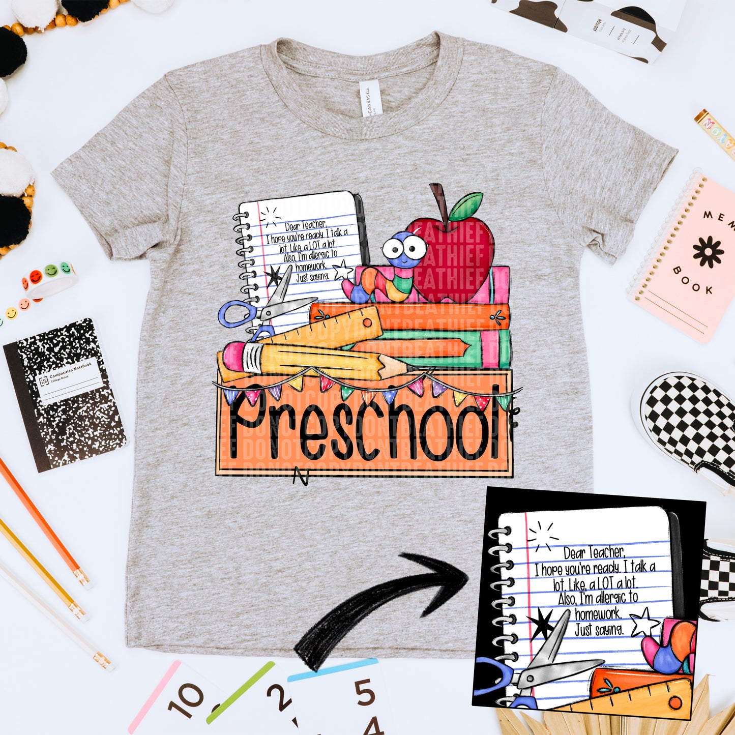 Books & Nameplate School (DROPDOWN) -DTF&UV