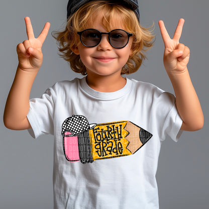 Boy School Pencil back to school (DROPDOWN) -DTF&UV
