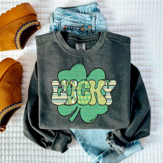 Lucky patch word clover-DTF