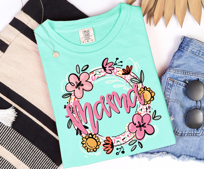 Floral Mothers day (Custom ): (ANY NAME)- DTF