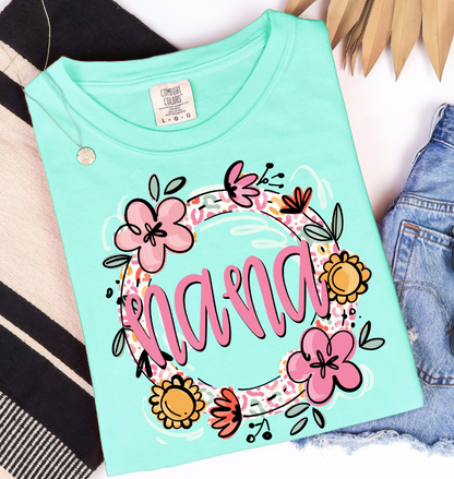 Floral Mothers day (Custom ): (ANY NAME)- DTF