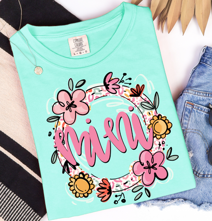 Floral Mothers day (Custom ): (ANY NAME)- DTF