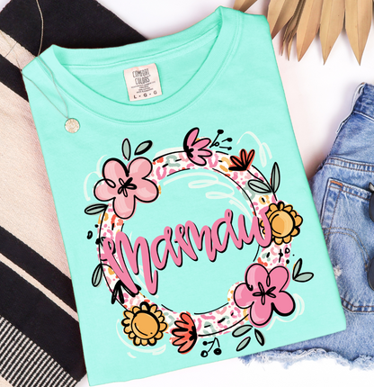 Floral Mothers day (Custom ): (ANY NAME)- DTF