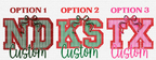 Custom Prepster Christmas Two letter Holiday: STATE, INITIALS ETC. -DTF&UV