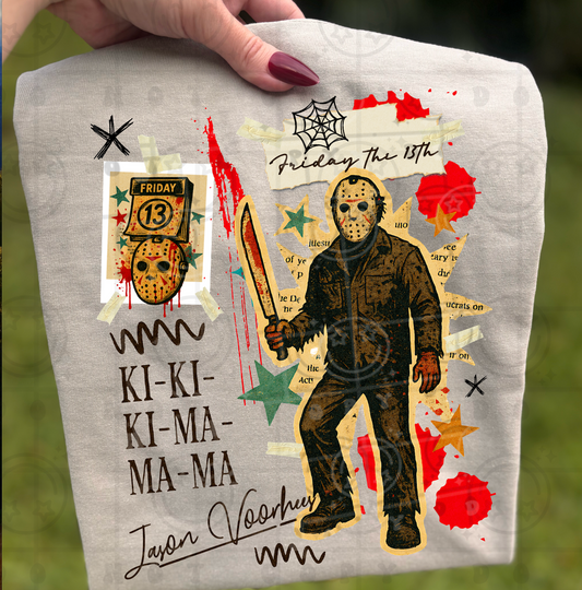 Jason Voorhees vintage collage-DTF&UV