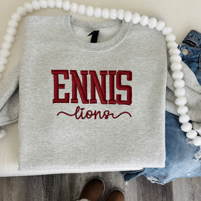 Custom Two-Line Mascot: Embroidered