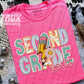 Second Grade Rocks (pink)-Dtf