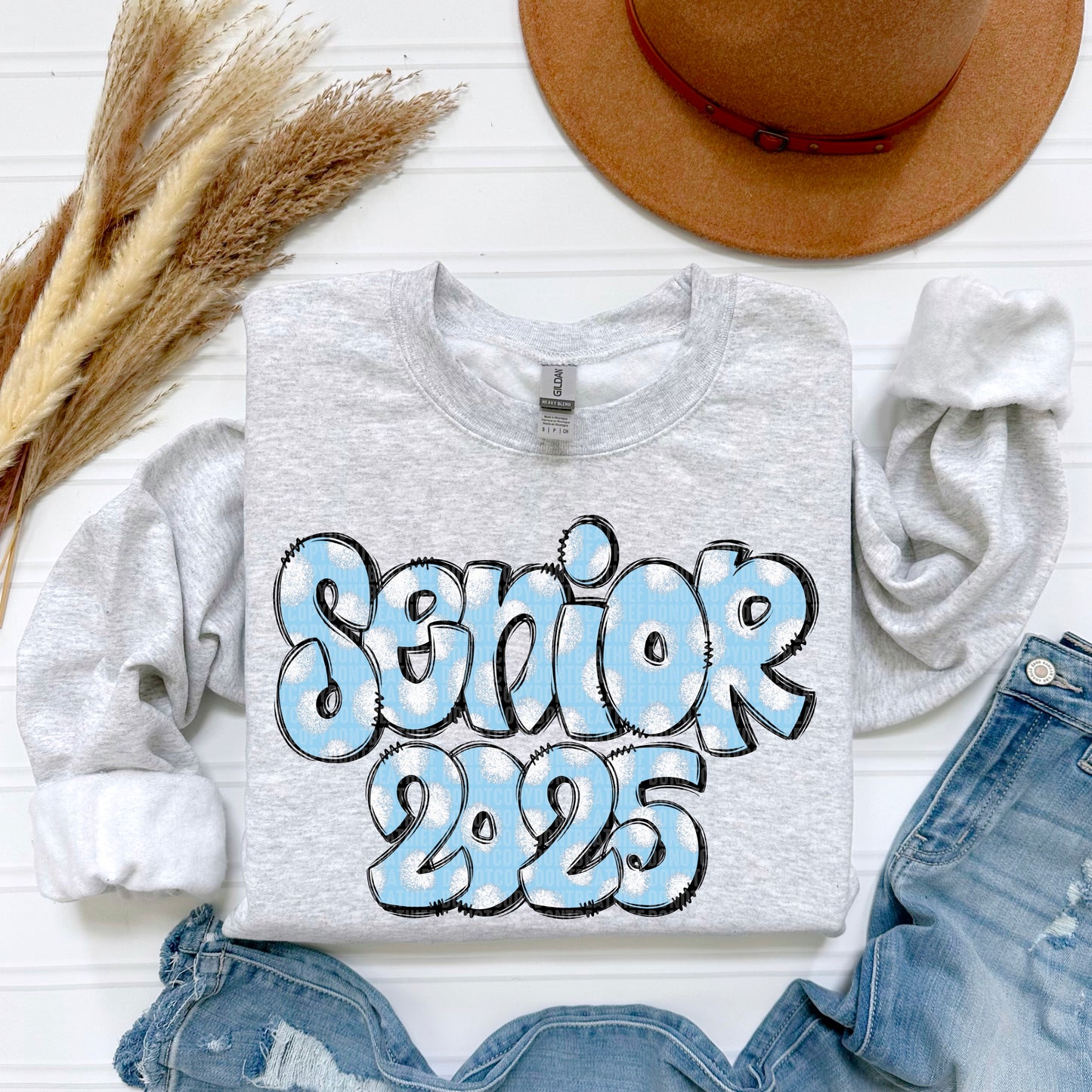 Senior 2025 (ALL DOODLE COLORS LISTED IN THIS LISTING-DROPDOWN)-dtf